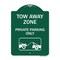 Signmission Tow Away Zone Private Parking With Car TowingHeavy-Gauge Aluminum Sign, 18" x 24", GW-1824-22802 A-DES-GW-1824-22802 - alternate 1